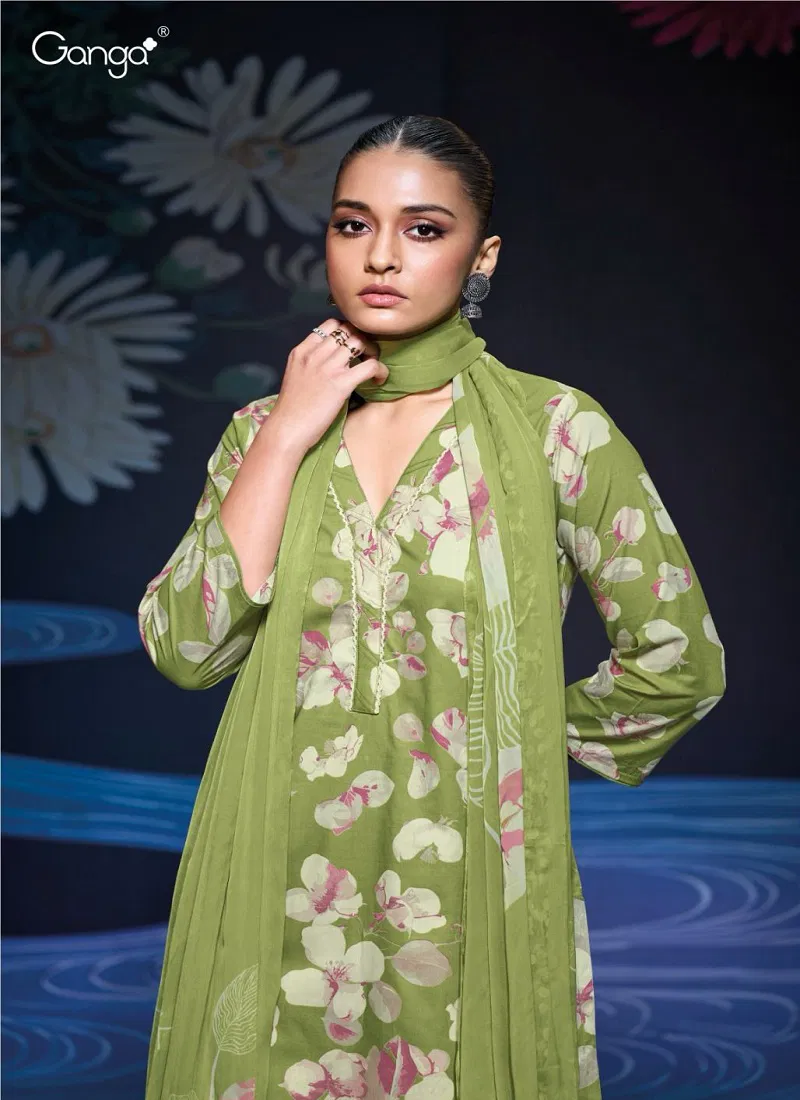 Kadian 3246 By Ganga Cotton Printed Dress Material Suppliers In India